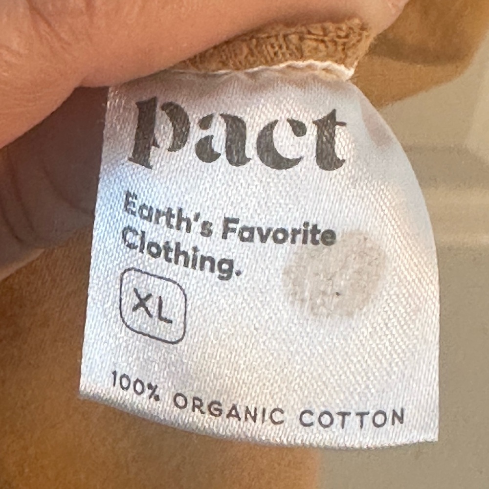 Pact The Frame Organic V-Neck Sleeveless Side Slit Lightweight Tan MIDI Dress,XL - Picture 5 of 9